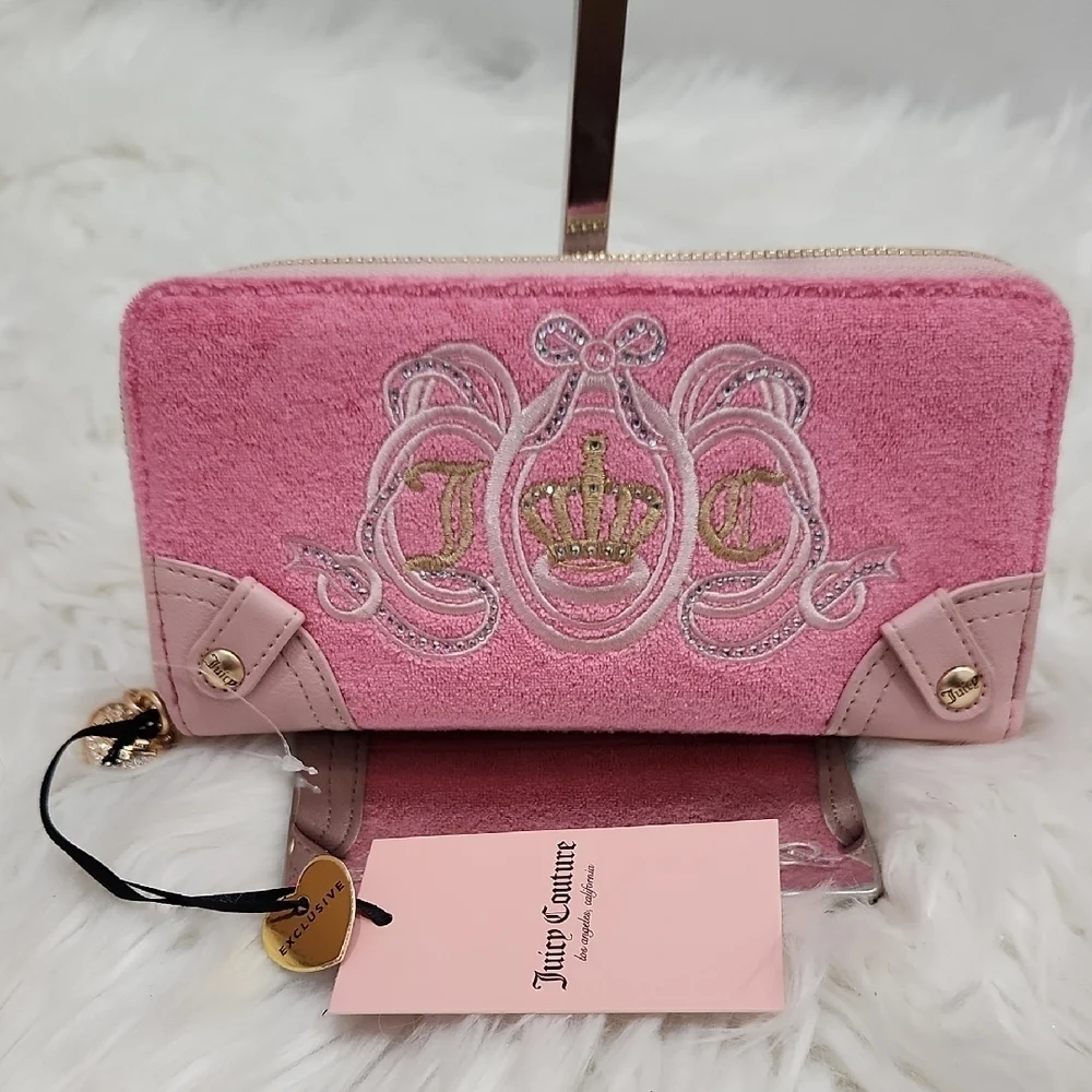 💕▪️Juicy Couture▪️lovers Club  Pink Lemonade  Long Zip Around Wallet